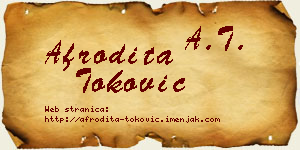 Afrodita Toković vizit kartica